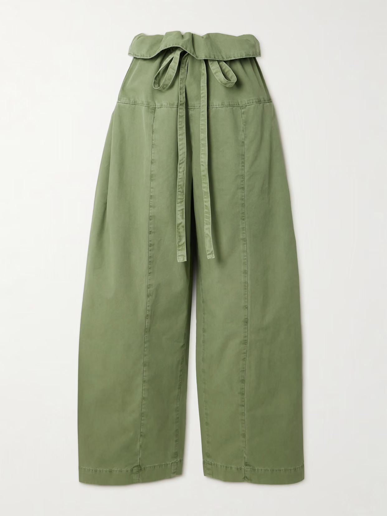 Matteau - Fisherman Paneled Cotton-twill Tapered Pants - Green | NET-A-PORTER (US)