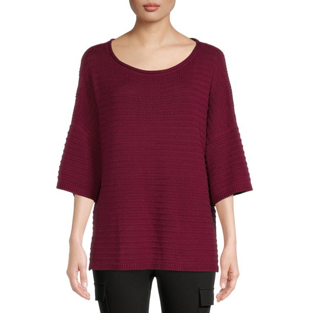 Time and Tru Women’s Boatneck Sweater - Walmart.com | Walmart (US)