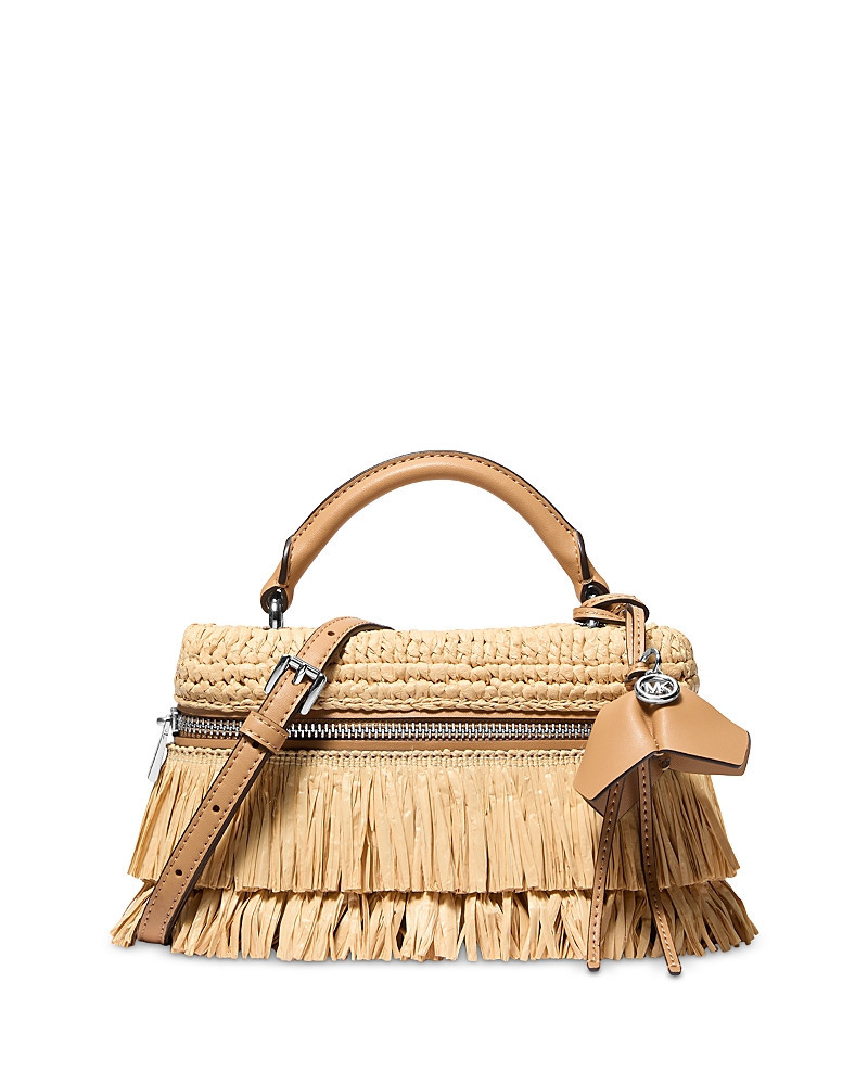 Michael Kors Jana Extra Small Fringed Raffia Crossbody Bag | Bloomingdale's (US)