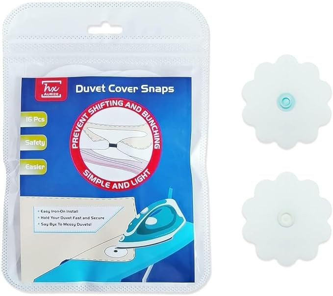 16 Pcs of HX AURIZE Duvet Snaps, Prevents Comforter from Shifting Inside Duvet Cover | Amazon (US)
