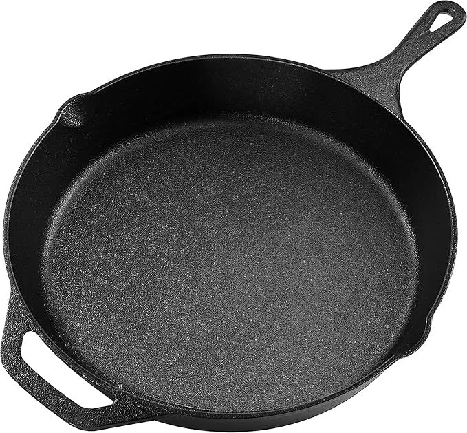 Utopia Kitchen 12.5 Inch Pre-Seasoned Cast iron Skillet - Frying Pan - Safe Grill Cookware for in... | Amazon (US)