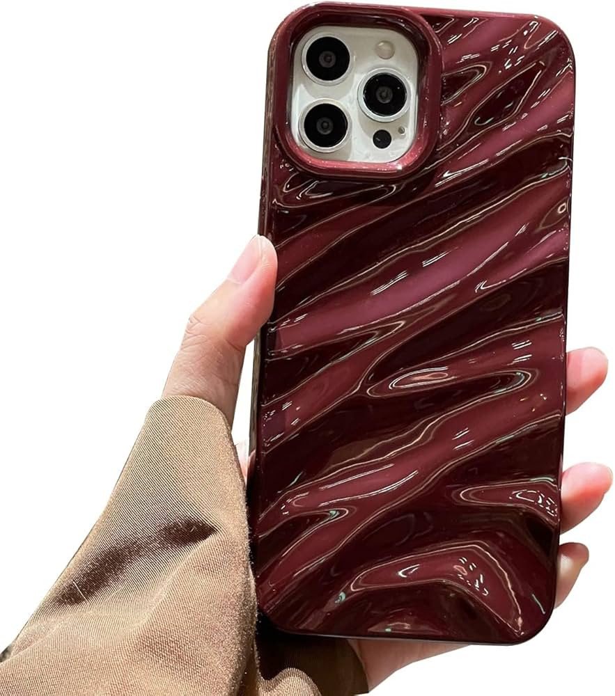 Designed for iPhone 15 Phone Case for Women, Cute Luxury 3D Wave Shape Water Ripple Pattern, Soft... | Amazon (US)