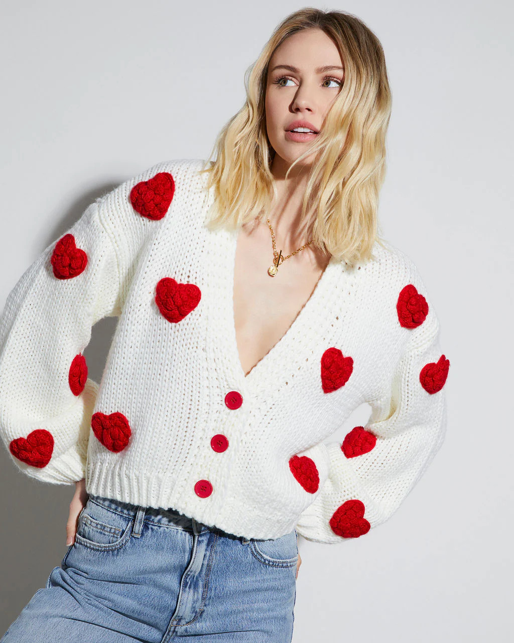 Listen To Your Heart Knit Button Front Cardigan | VICI