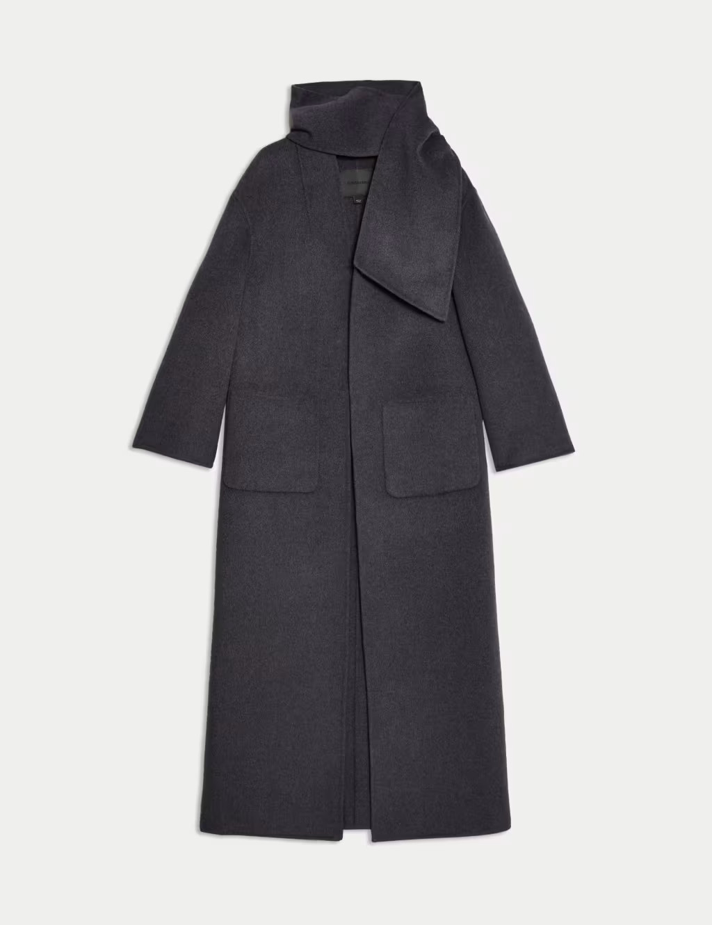 Wool Blend Longline Wrap Coat With Scarf | Marks & Spencer (UK)