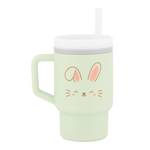 Infantino My 1st Tumbler Limited Edition, Silicone Sippy Cup with Straw & Handle, Spill-Resistant Baby Cup for On-the-Go, BPA-Free Transition Cup, Bunny | Amazon (US)