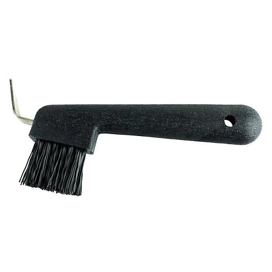 Horze  Hoof Pick with Brush, Black | Tractor Supply