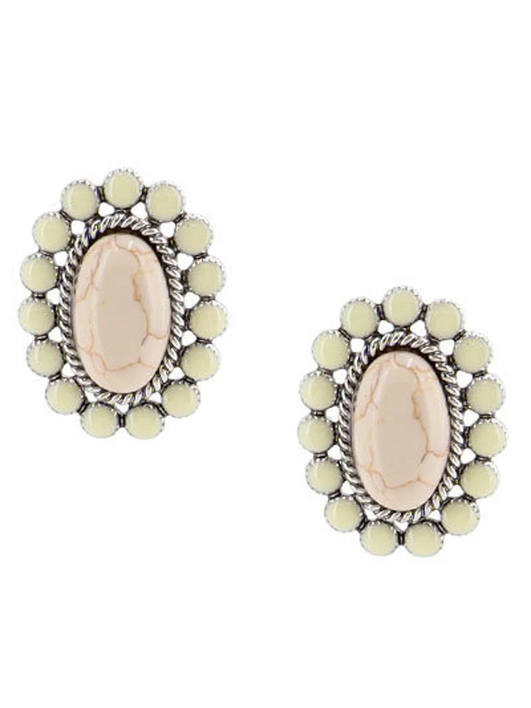 Concho Fashion Western Pink Post Stone Earring Set, Western Post Concho Earring Set - Etsy | Etsy (US)