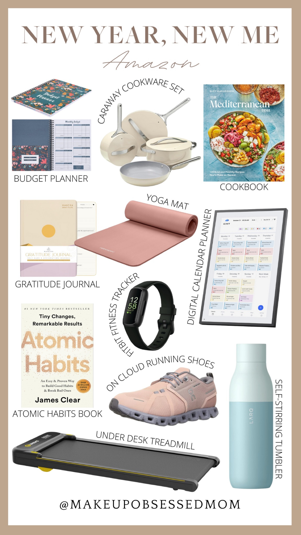 Ready to ditch your excuses and embrace a healthier, happier you? Here are some goal essentials from Amazon that you can try out to start the New Year right: a budget planner, Caraway cookware set, a yoga mat, a cookbook, a gratitude journal, On Cloud running shoes, under desk treadmill, and more!
#wellnessjourney #fitnessessentials #dailyjournaling #momtips

#LTKWorkwear #LTKSeasonal #LTKHome