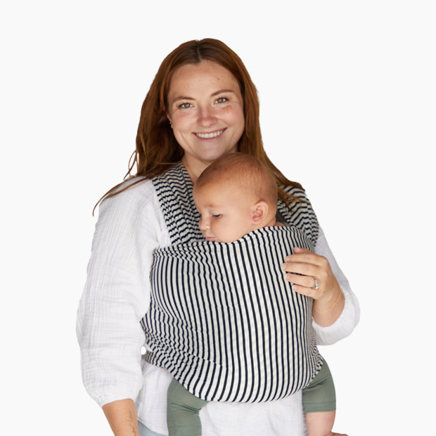 Solly Baby Wrap Carrier in Black/Natural Stripe | Babylist