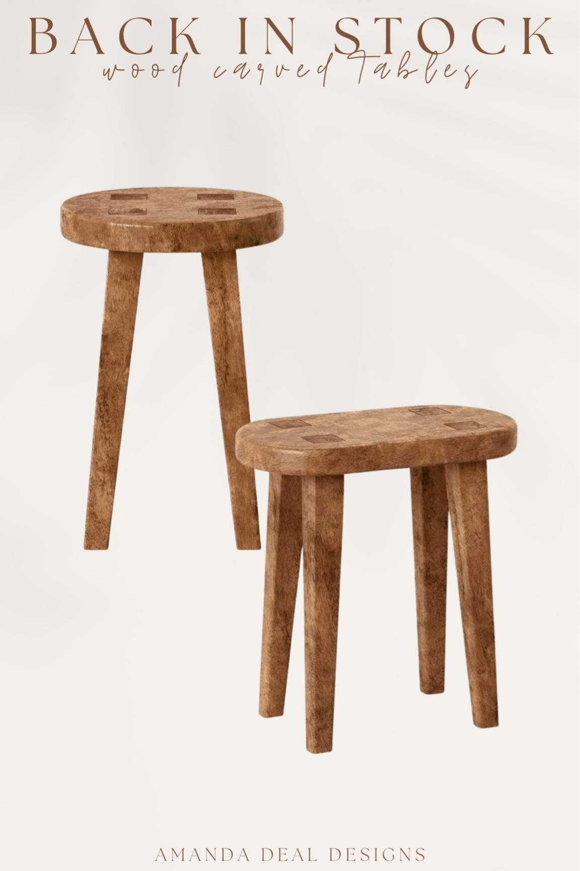 Woodland Carved Wood Accent Table … curated on LTK