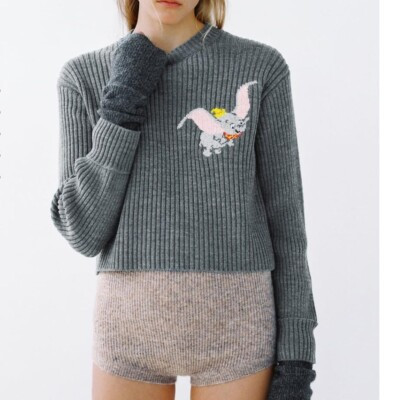 Zara x Disney Dumbo Grey Jumper UK Size Small | eBay US