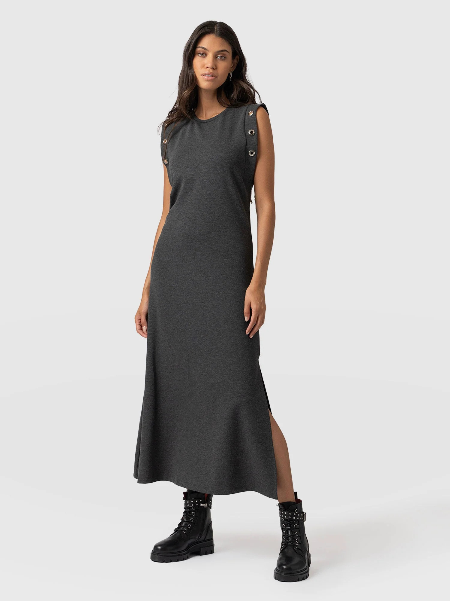 Rowan Dress - Charcoal Eyelet | Saint + Sofia