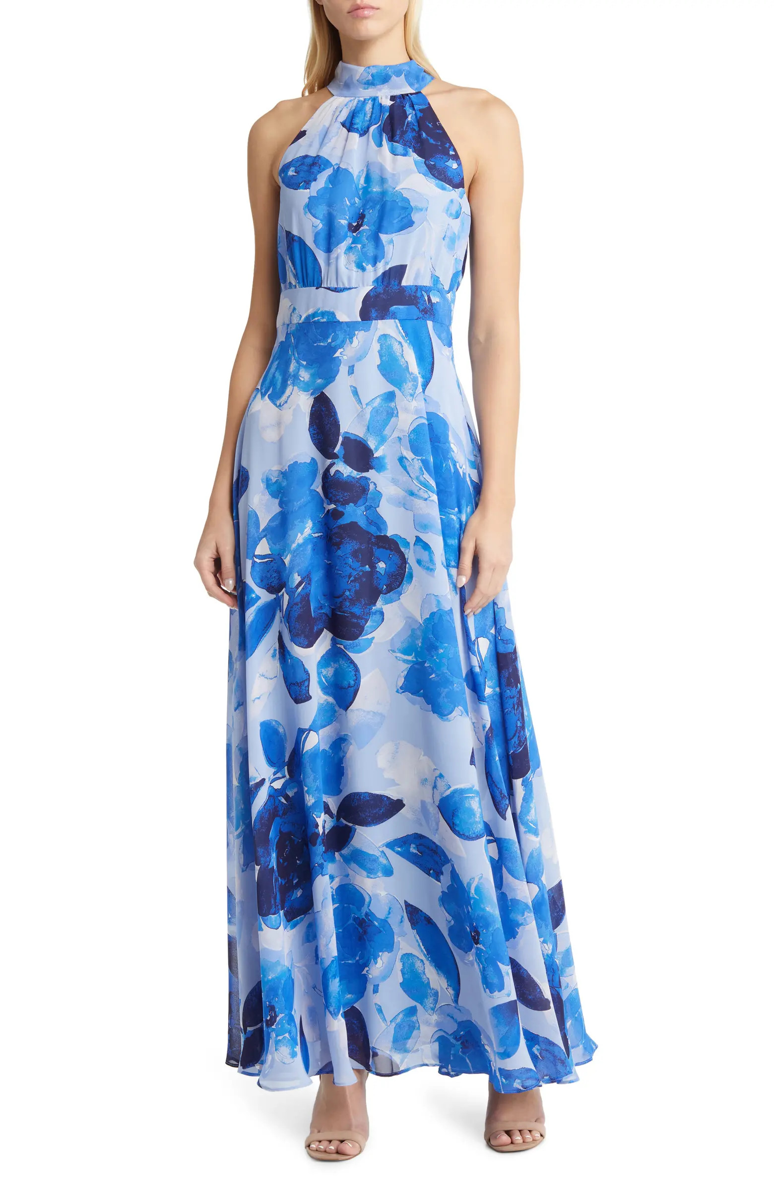 Flora Halter Neck Maxi Dress | Nordstrom
