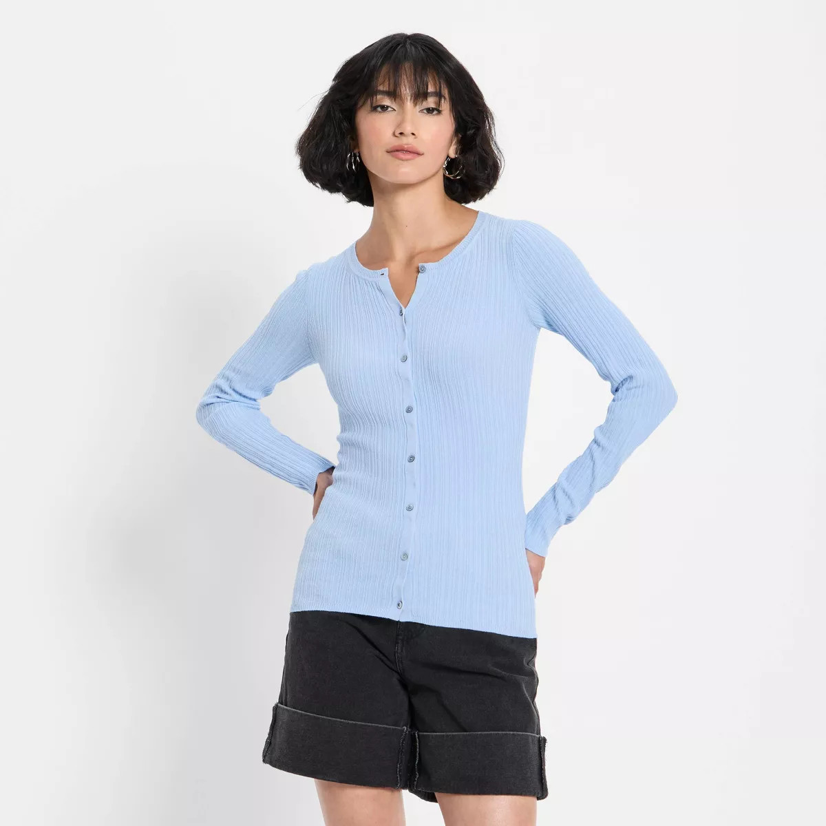 Women's Ribbed Cardigan - Future Collective | Target