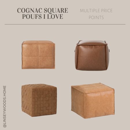 A cognac leather pouf ottoman can add function + decor to literally any room 👏🏼 Love these Target and Wayfair options! 

Square ottoman, cube ottoman

#LTKsalealert #LTKhome #LTKunder100