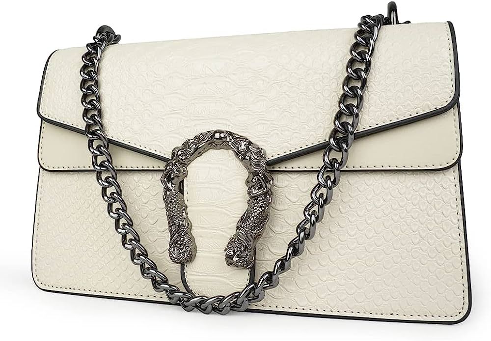 JBB Women's Crossbody Shoulder Bag Fashion Print PU Leather Handbag Chain Strap Clutch Satchel Pu... | Amazon (US)