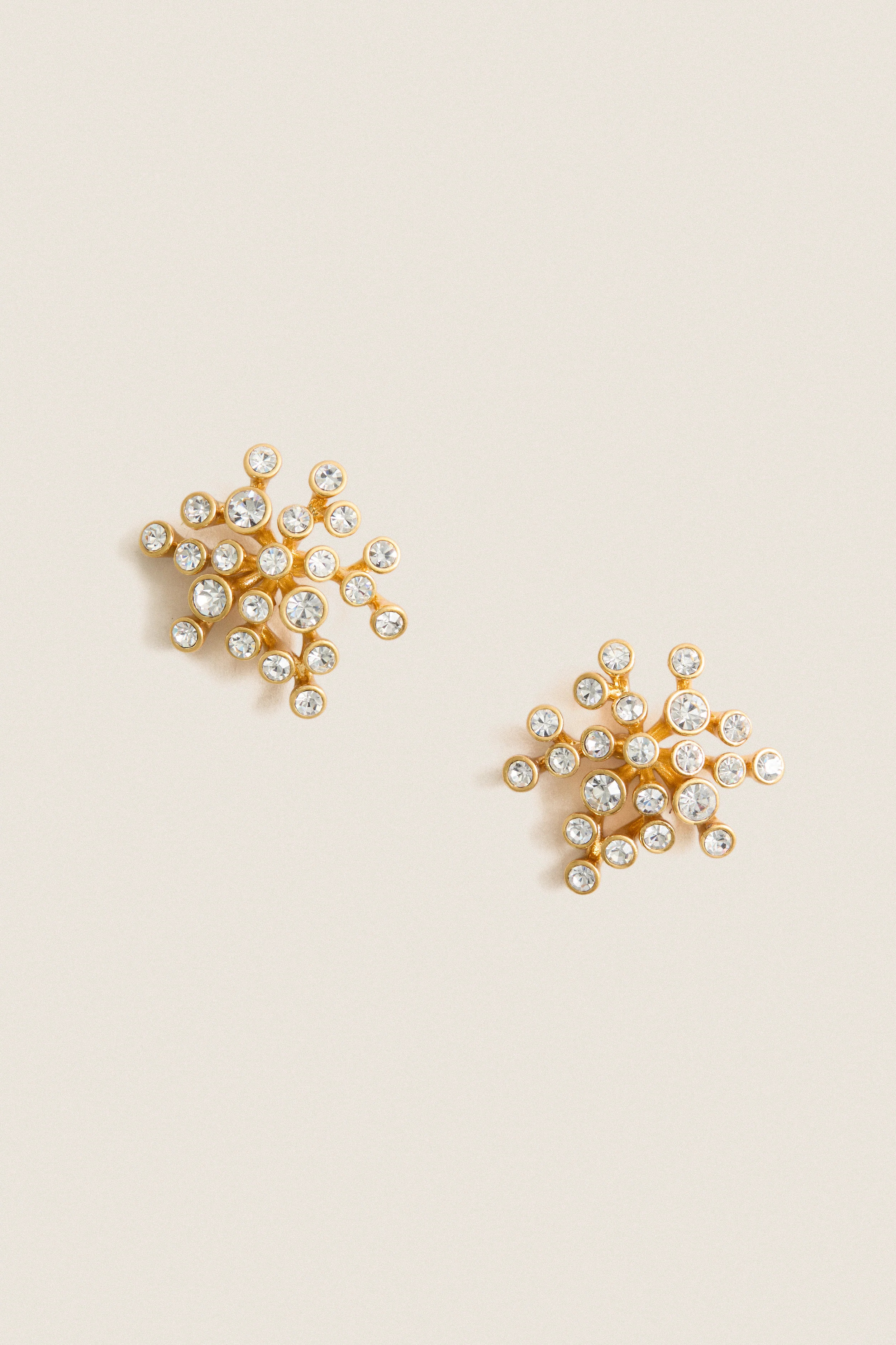 Gold Bezel Cluster Earrings | Tuckernuck (US)