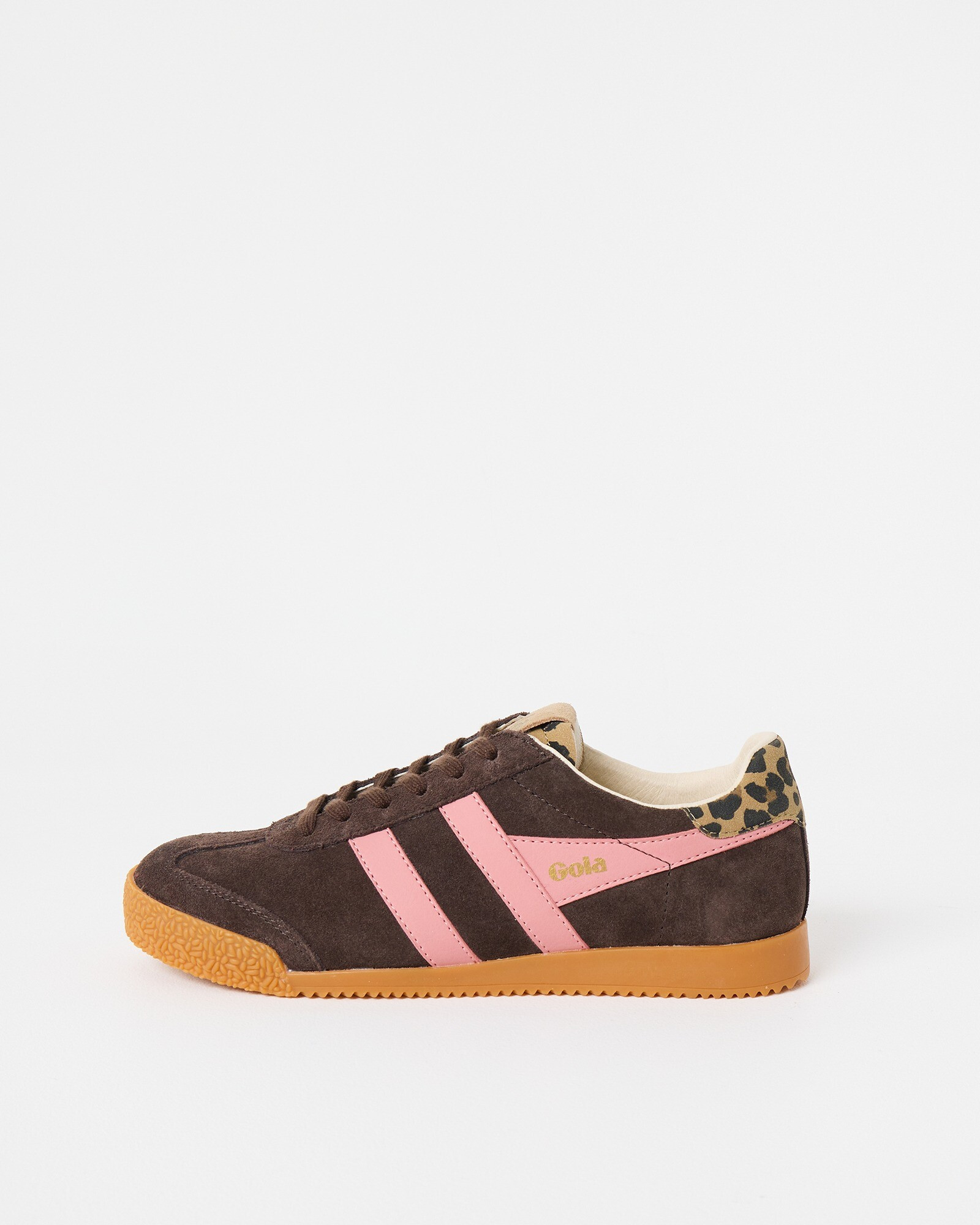 Gola x OB Exclusive Elan Brown Leopard Print Trainers | Oliver Bonas | Oliver Bonas (Global)