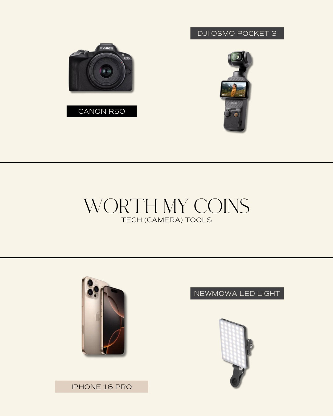 The cameras and portable light I use to create content like the next slide! 

#LTKxPrimeDay #LTKFindsUnder50