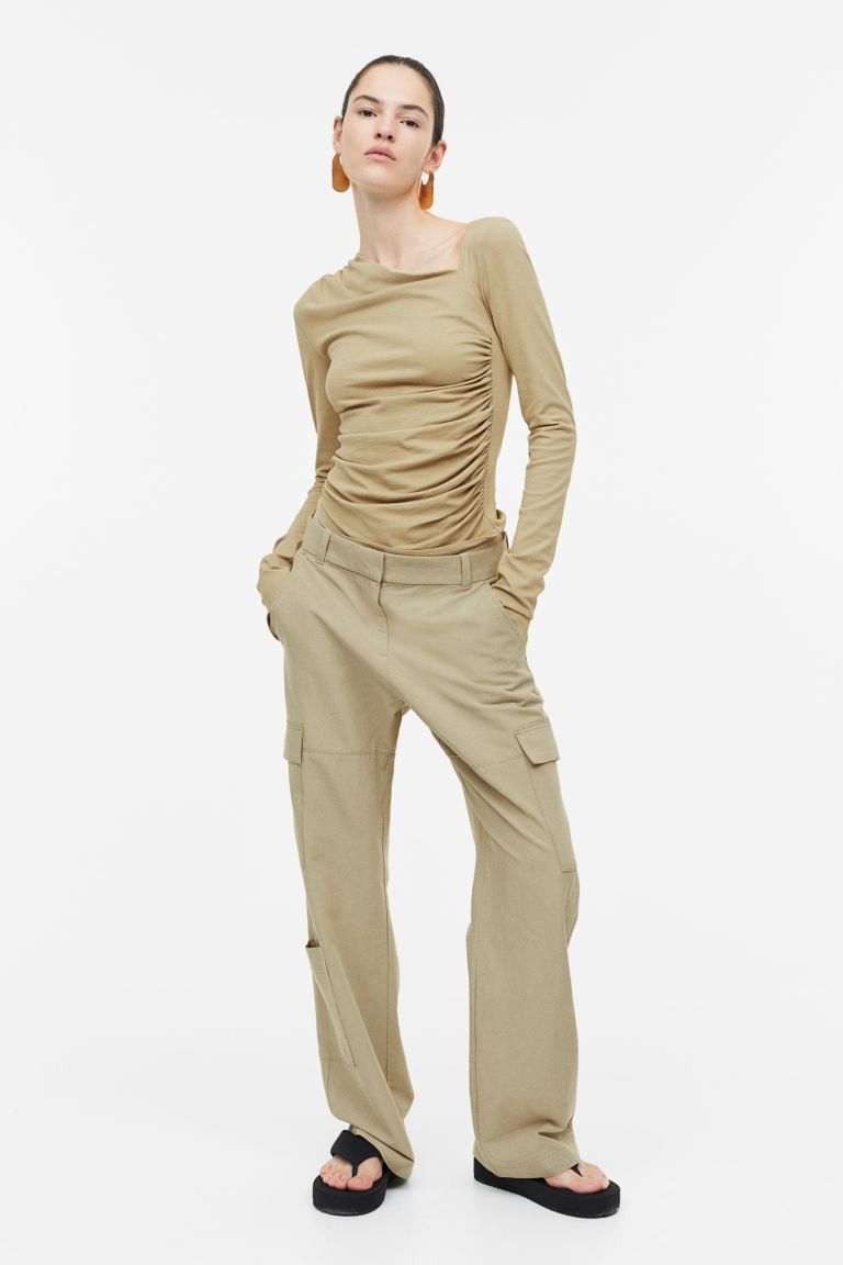 Linen-blend Cargo Pants | H&M (US + CA)