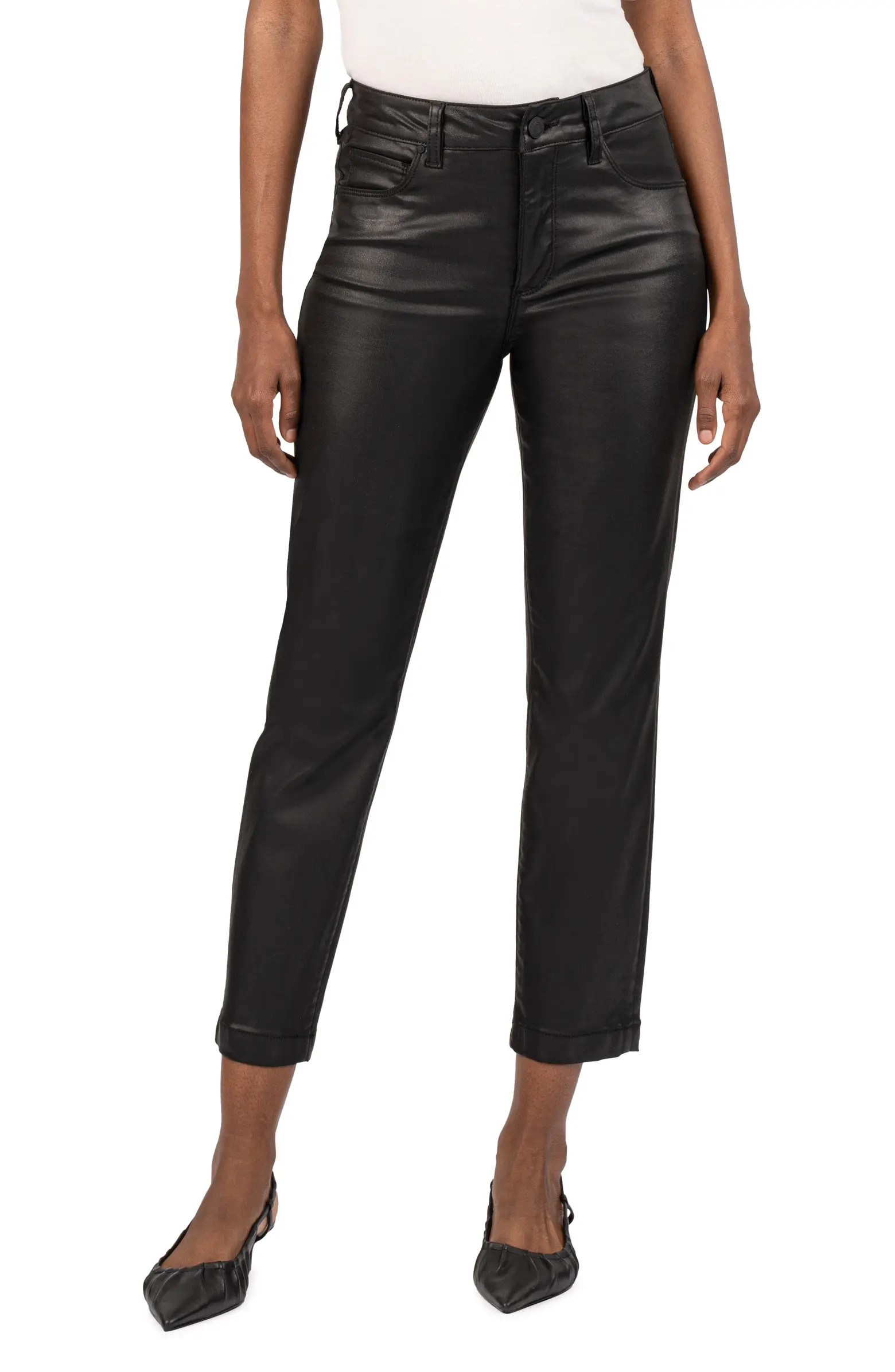 Reese Coated Ankle Slim Straight Leg Jeans | Nordstrom