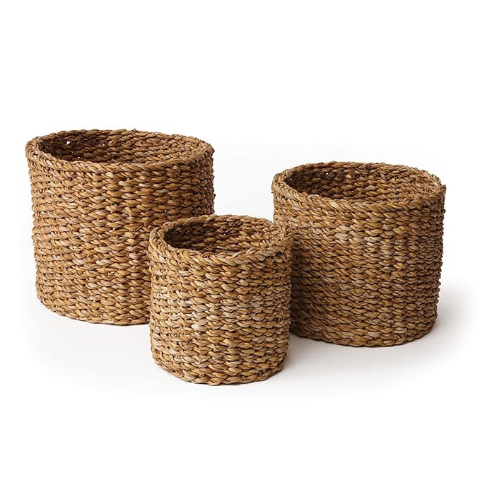 Napa Home & Garden Seagrass Small Round Baskets, Set of 3 | Amazon (US)