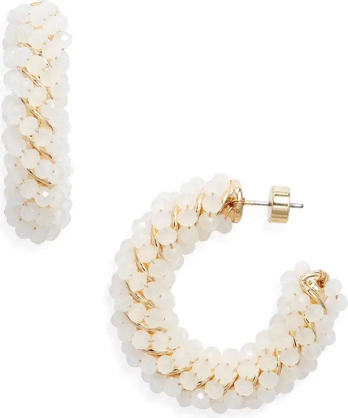 Nordstrom Beaded Huggie Hoop Earrings | Nordstrom | Nordstrom