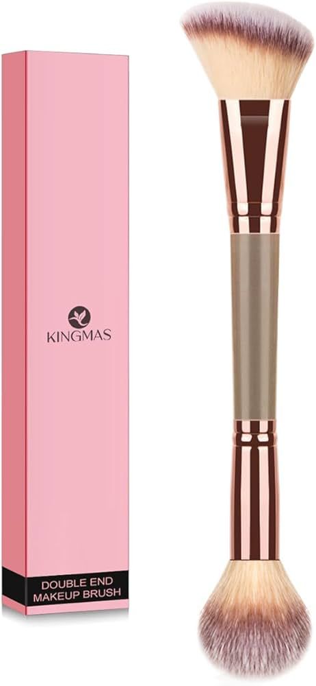 KINGMAS Foundation Makeup Brush, Double-ended Angled/Round Top Contour Brush for Beauty Blending ... | Amazon (US)