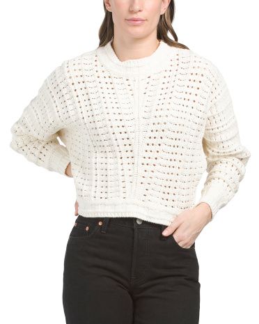 Dolman Cotton Crochet Sweater | TJ Maxx