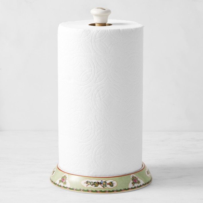 Williams Sonoma Famille Rose Porcelain Paper Towel Holder | Williams-Sonoma