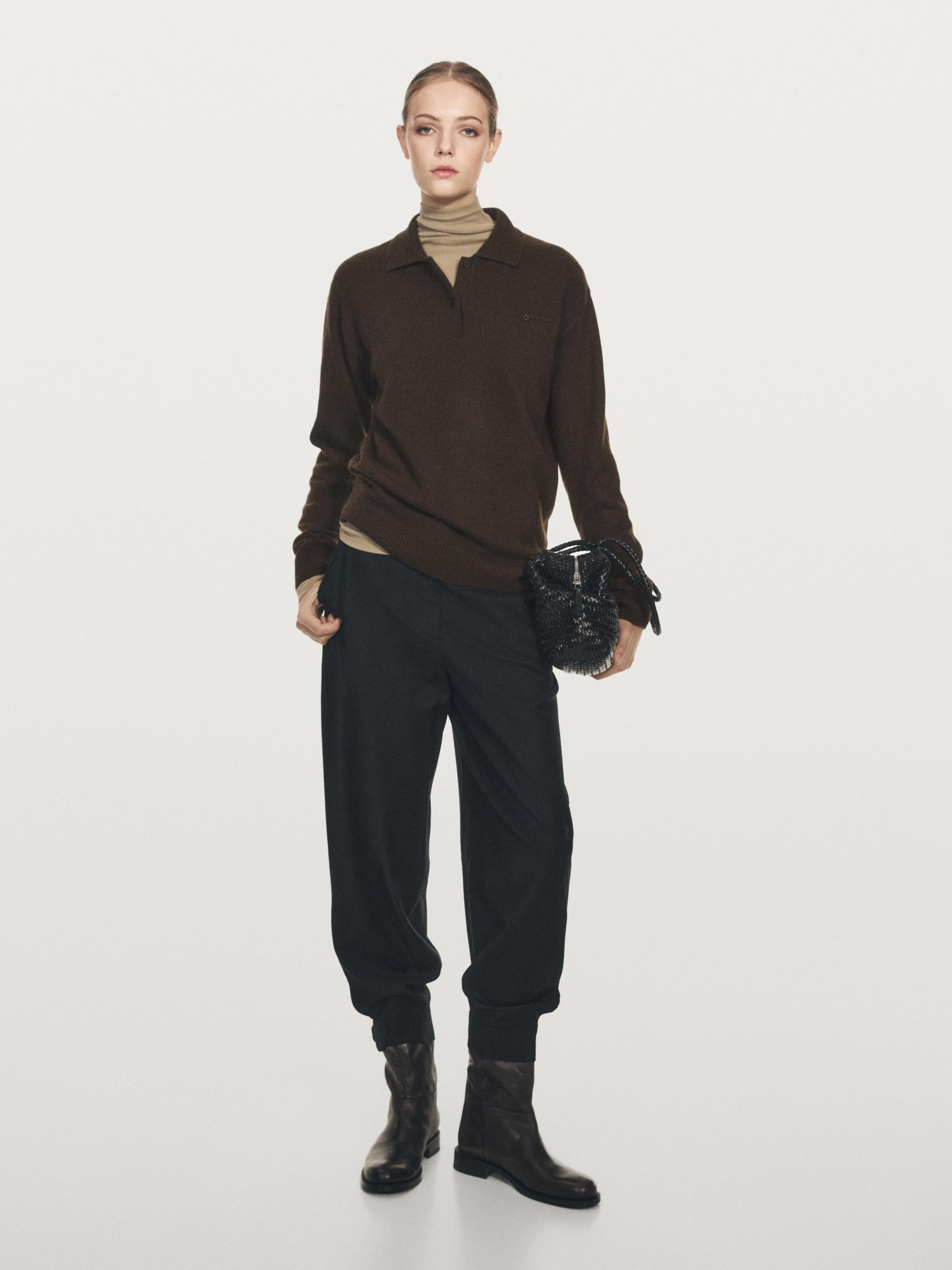 Pullover aus 100 % Kaschmir mit Tasche | Massimo Dutti DE
