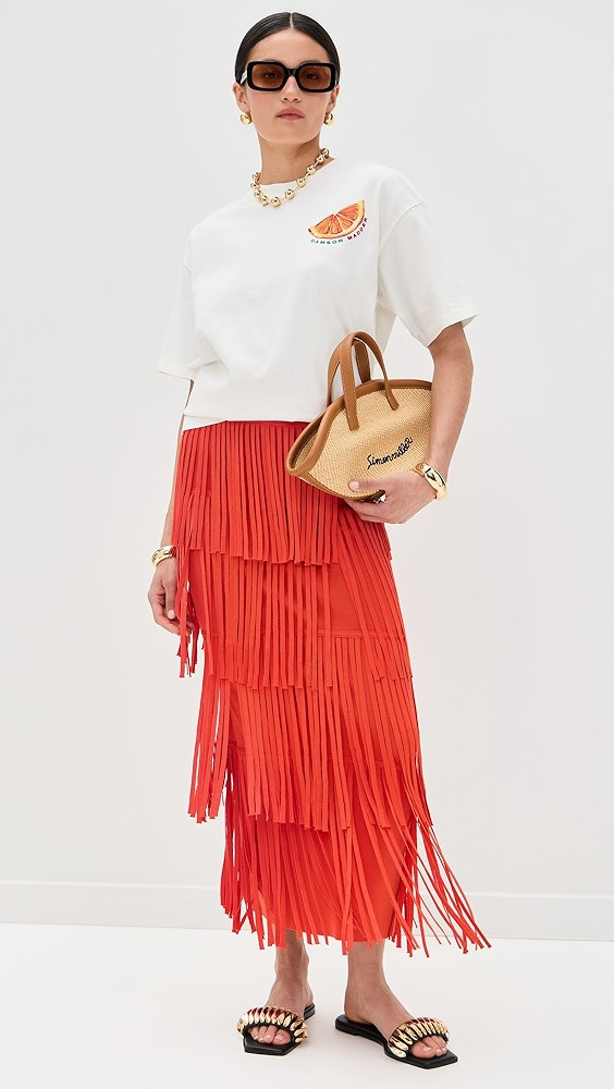 SIMONMILLER Za Za Knit Fringe Skirt | Shopbop | Shopbop