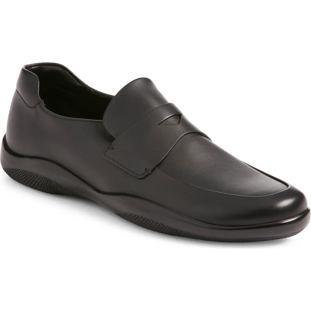 Prada America's Cup Penny Loafer in Nero at Nordstrom, Size 8.5 | Nordstrom