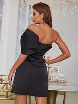 D&M Off Shoulder Big Bow Front Dress | SHEIN