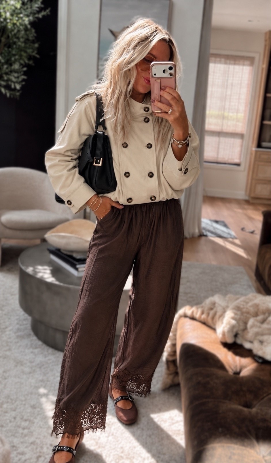 Chocolate brown is having a MOMENT 🤎 These lace-trim pants come in 5+ colors and are the easiest way to make a comfy outfit feel elevated. Paired them with a cropped neutral jacket + studded flats for the cutest fall look 🍂

brown pants, fall outfit, lace pants, ballet flats, fall fashion

#LTKootd #LTKgrwm #LTKSeasonal