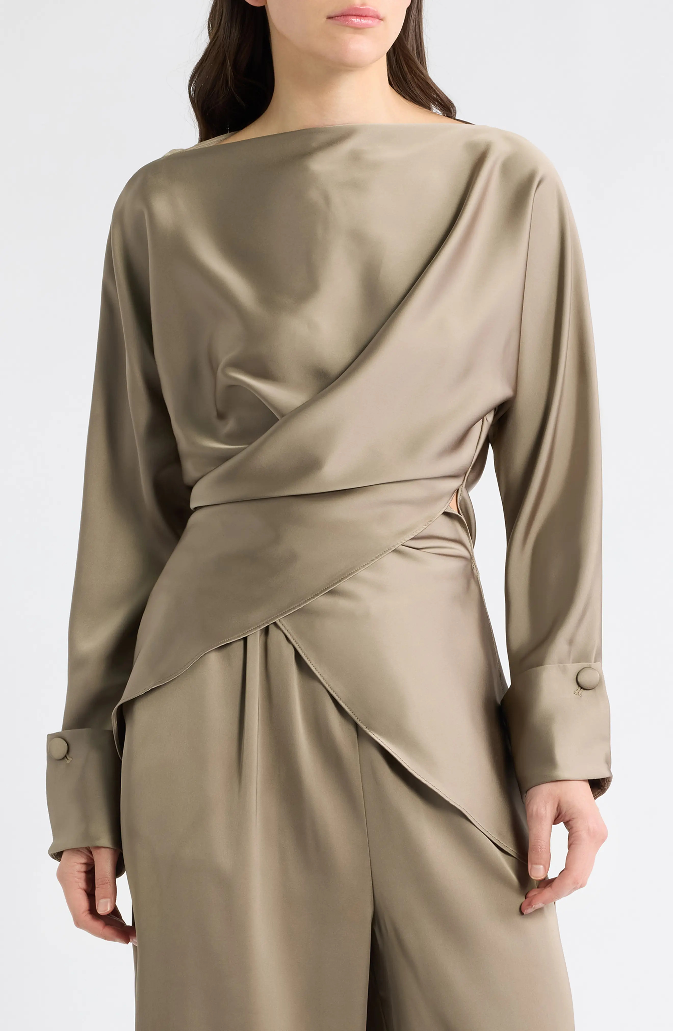 Odd Muse Satin Tie Front Top (Women) | Nordstrom | Nordstrom