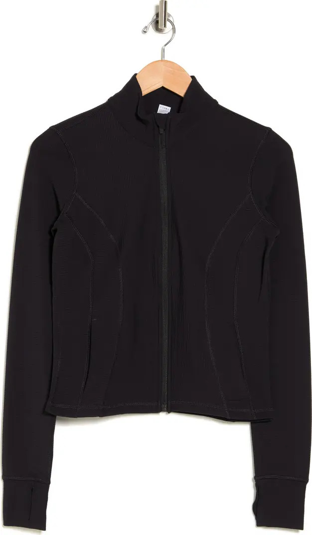 Rib Interlink Zip Front Active Jacket | Nordstrom Rack