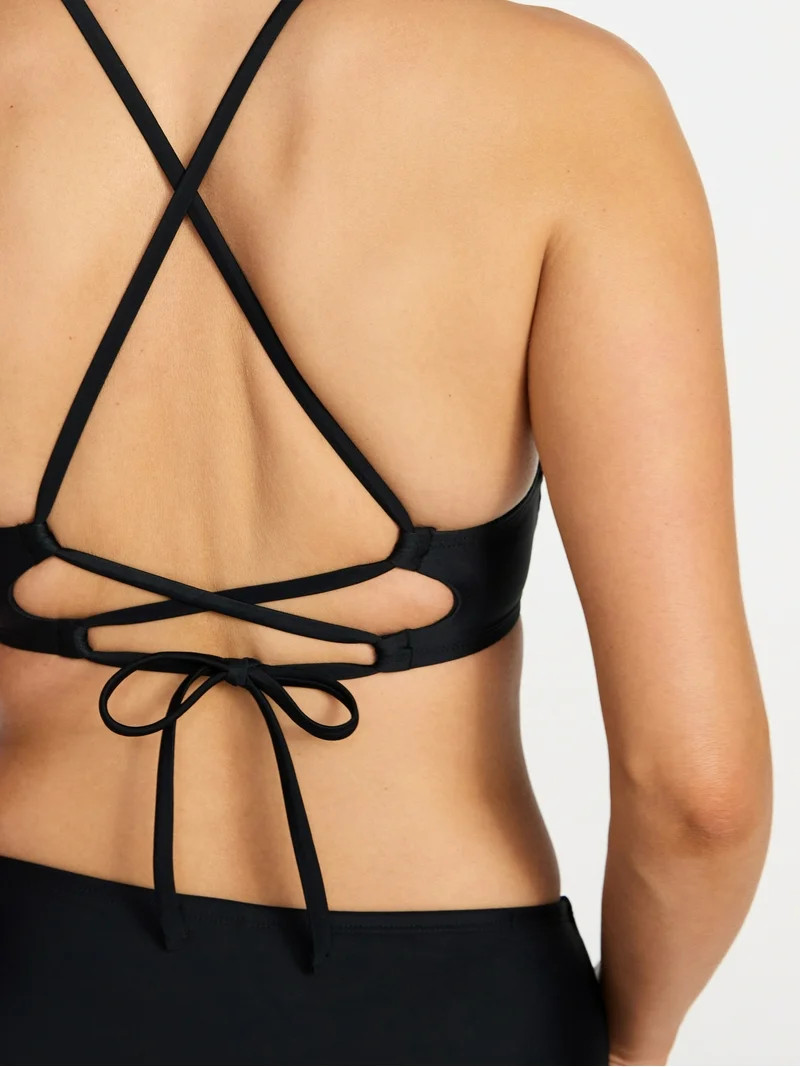 Time and Tru Women's and Women's Plus Size Tropez Hidden Underwire Bandeau Bikini Top, Sizes XS-3... | Walmart (US)