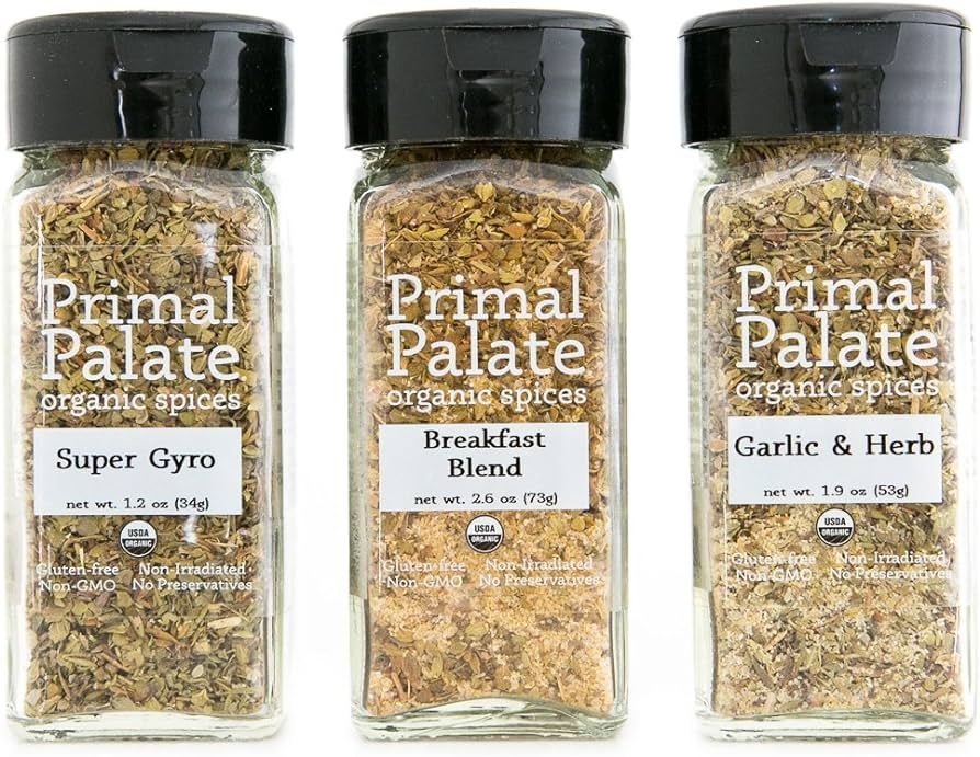 Primal Palate Organic Spices - Everyday AIP Blends 3-Bottle Gift Set | Amazon (US)