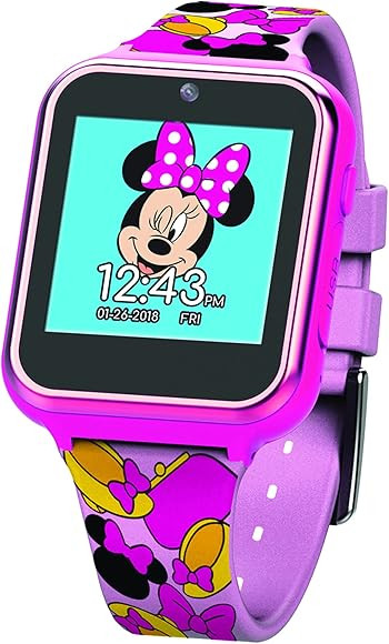 Accutime Kids Disney Minnie Mouse Pink Educational, Touchscreen Smart Watch Toy for Girls, Boys, ... | Amazon (US)