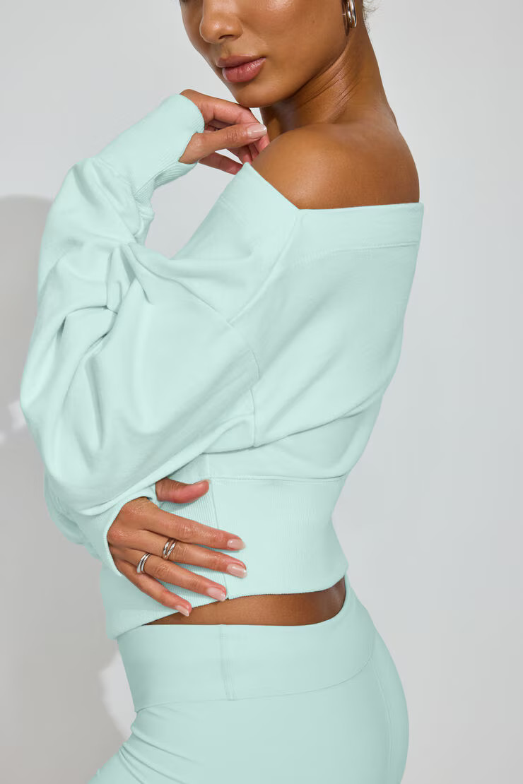 SoftTerry Rib Off Shoulder Sweater | Garage Clothing