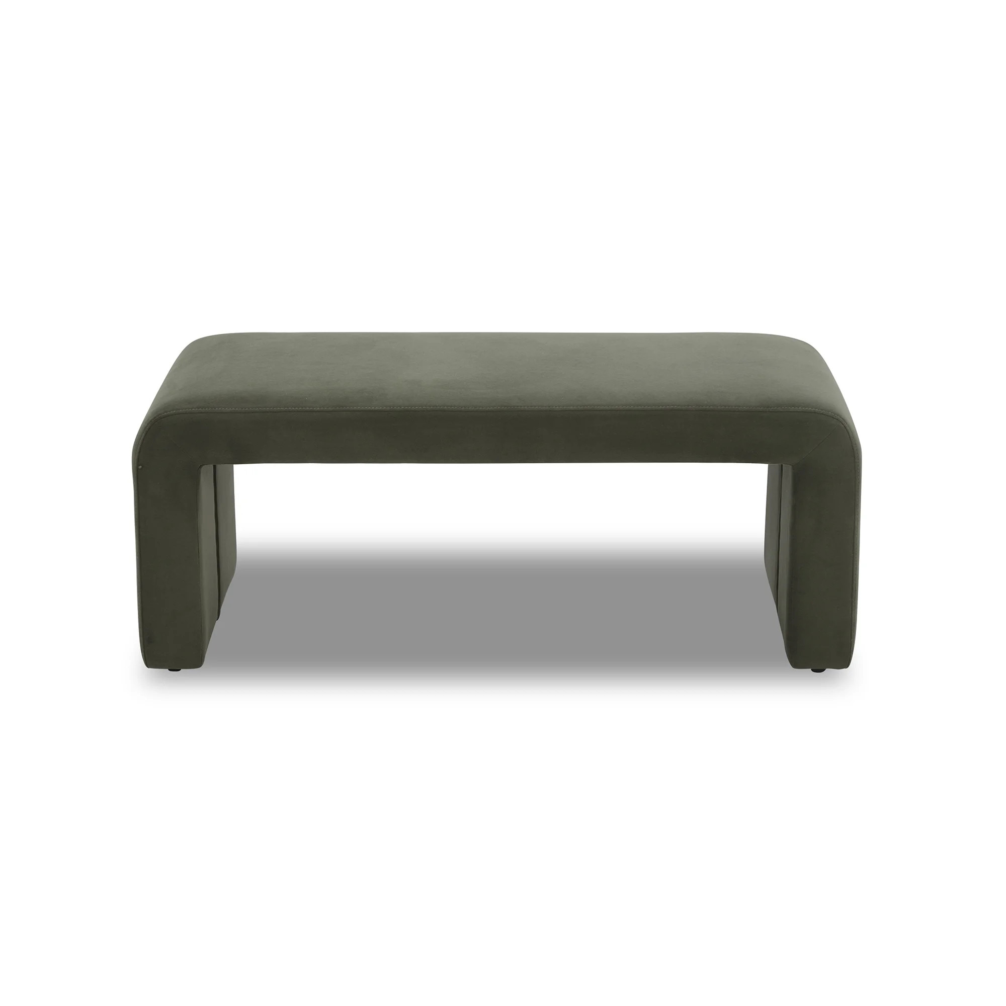 Better Homes & Gardens Juliet Velvet Waterfall Bench, Olive - Walmart.com | Walmart (US)