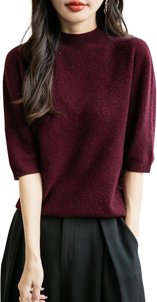 Chanyarn Women's 100% Merino Wool Spring Fall Winter First-Line Ready to Wear Seamless Knit Short... | Amazon (US)