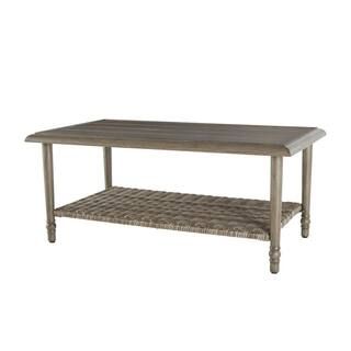 Hampton Bay Windsor Brown Metal Outdoor Patio Coffee Table-A209008500 - The Home Depot | The Home Depot