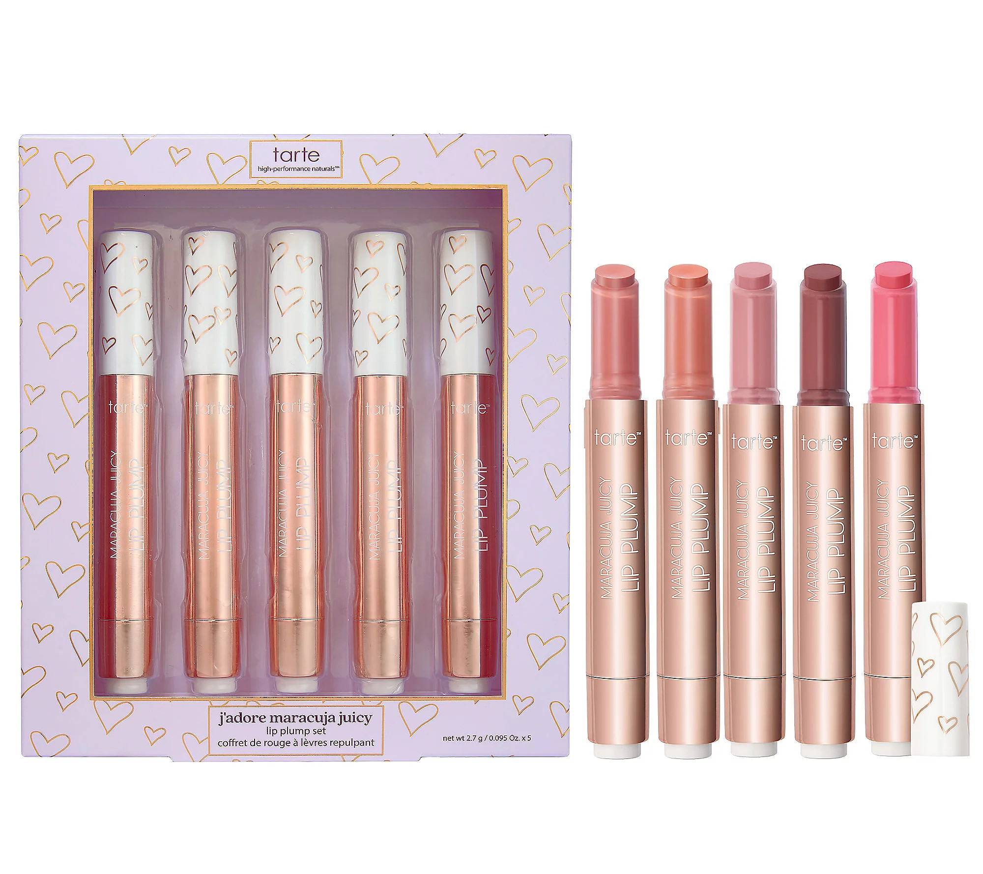 tarte j'adore la la lips maracuja juicy lip plump 5pc set | QVC