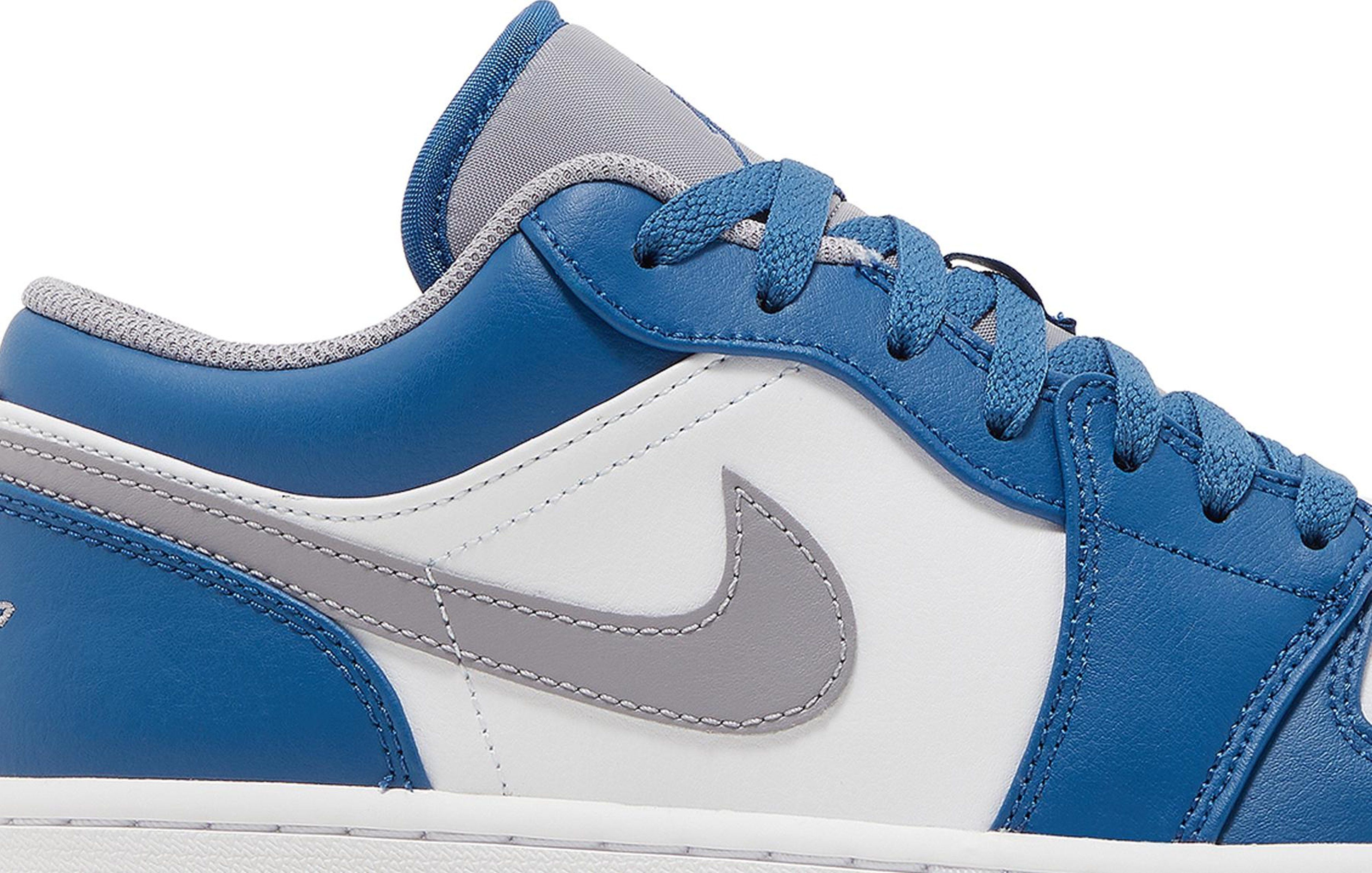 Air Jordan 1 Low 'True Blue Cement' | GOAT