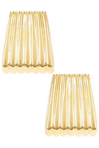 Heaven Mayhem Ribbed Maxi Earrings in Gold from Revolve.com | Revolve Clothing (Global)