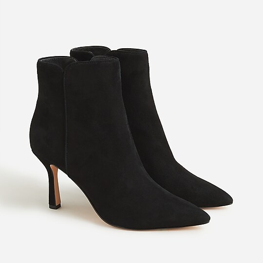 Pointed-toe ankle boots in suede | J. Crew US