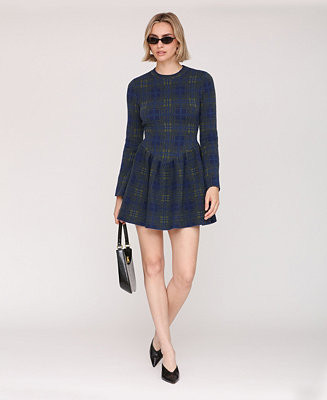 Women's Basque Waist Long Sleeve Sweater Dress | Macy's