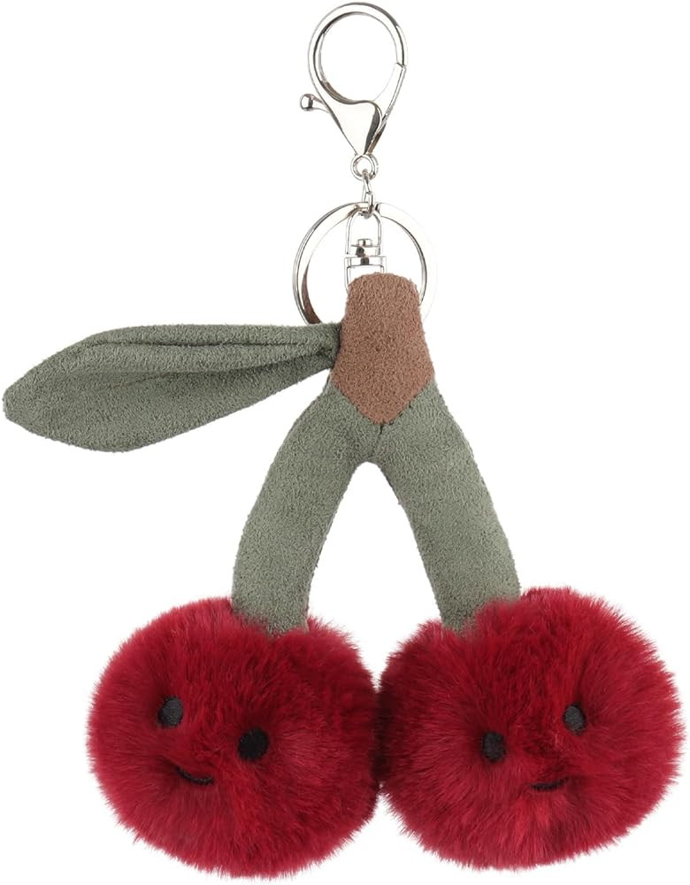 Apricot Lamb Cherry Food Plushies Cute Keychain, Soft Stuffed Plush Keychain Toys for Kids' Backp... | Amazon (US)